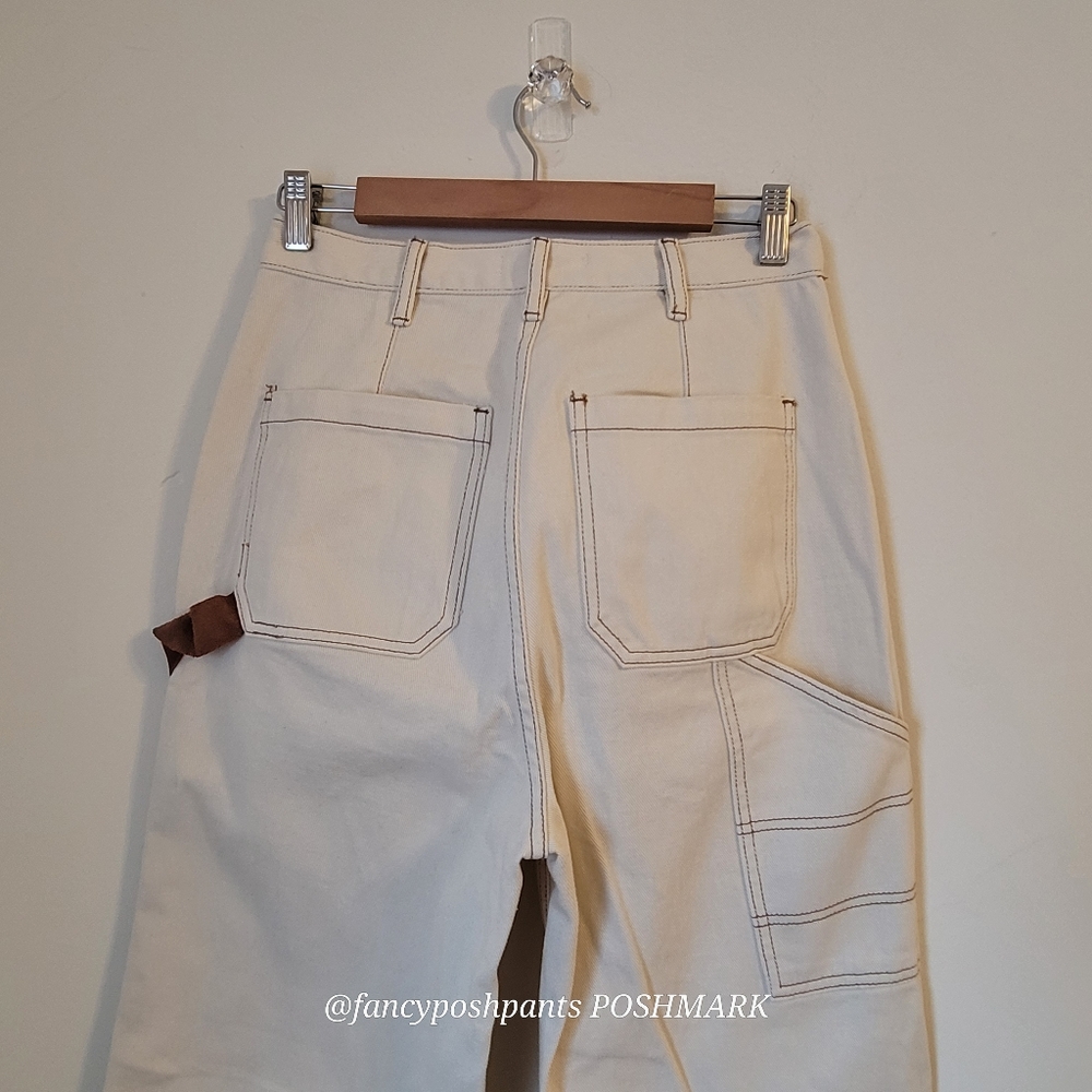 PACSUN carpenter pants size approx 29 color bone contrast thread detail - Picture 5 of 15